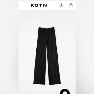 Kotn Ribbed Egyptian Cotton Pull On Pants - Women’s Nile - Black